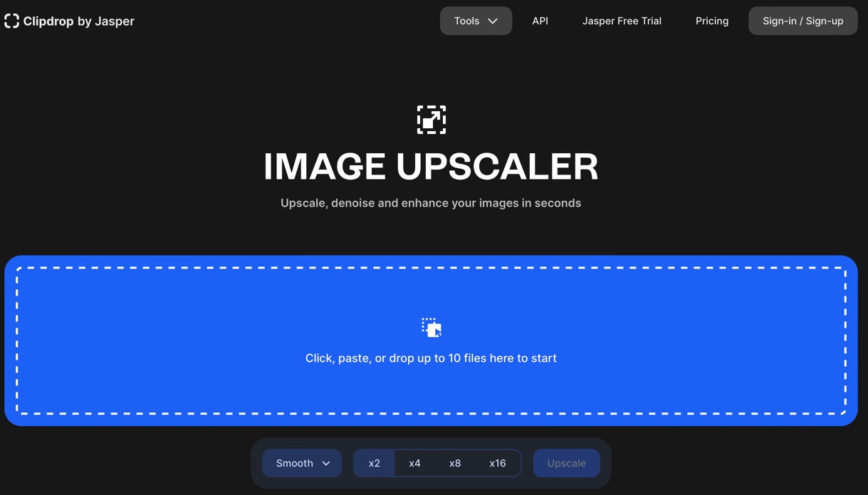 ClipDrop Image Upscaler